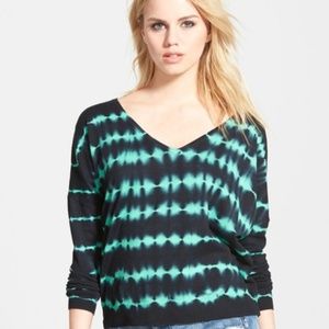 Leith Tie Dye V-Neck Sweater